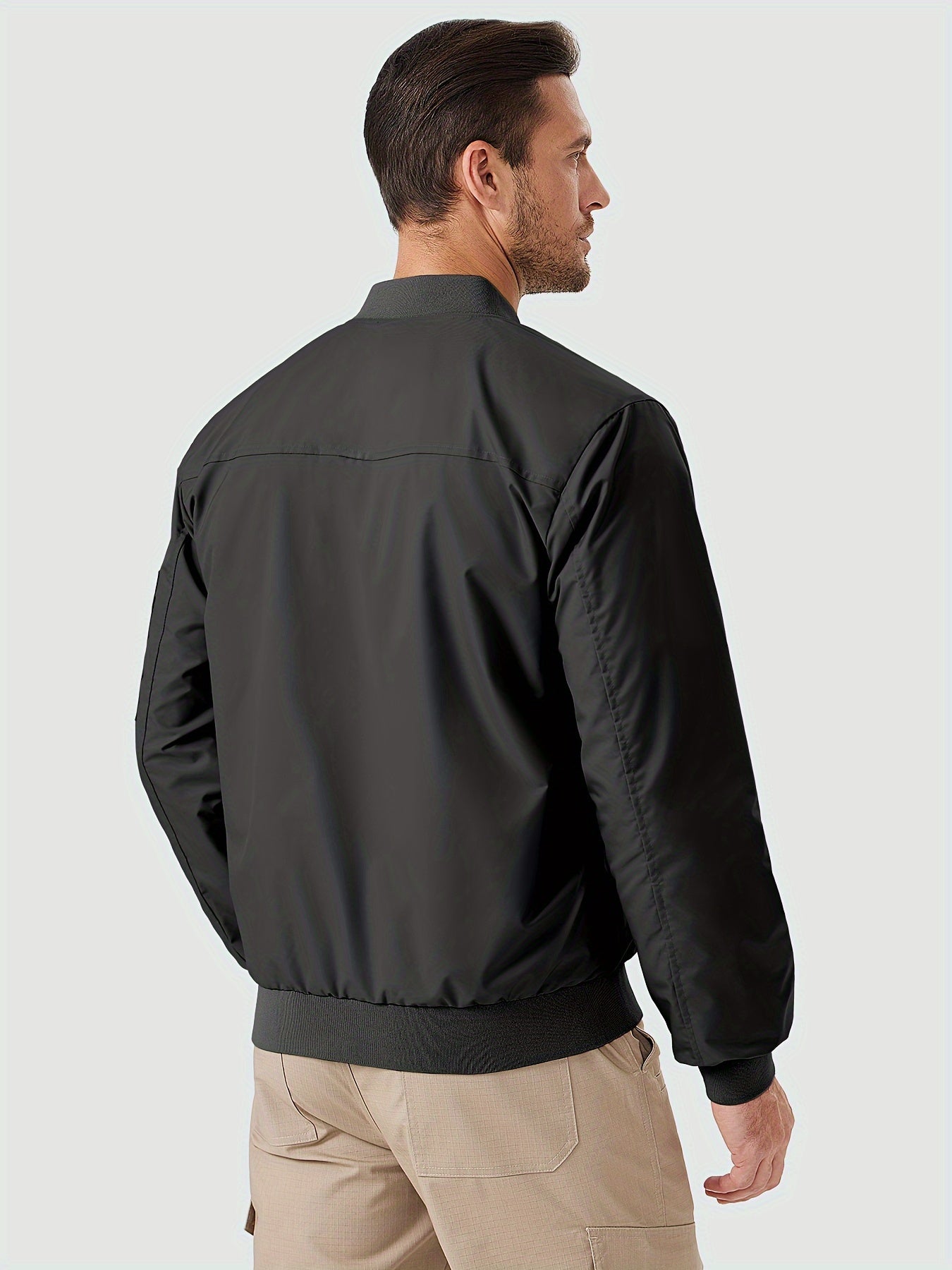 Men's Bomber Lightweight Casual Jacket With Pockets