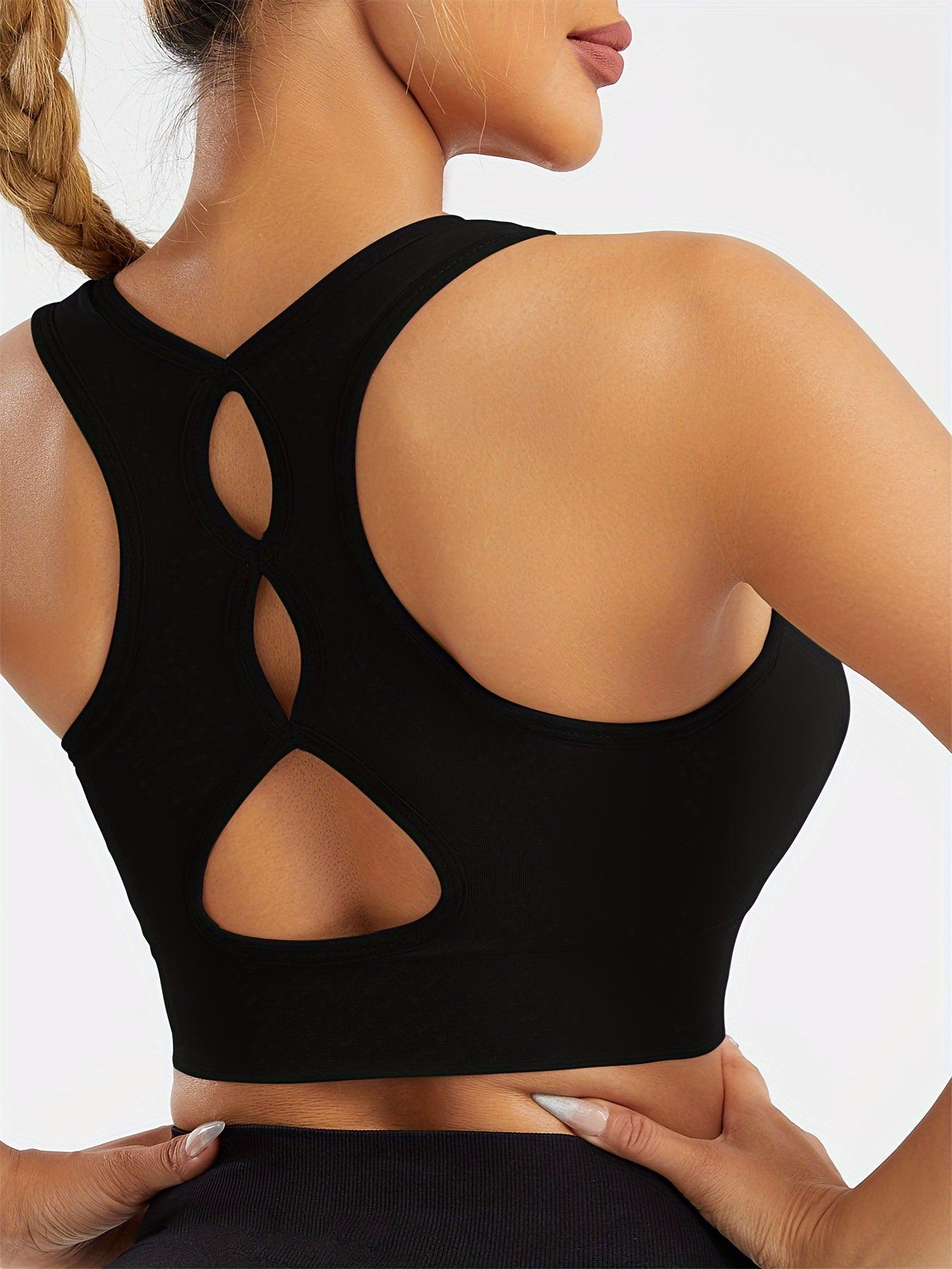 High-Elasticity Comfortable Soft Backless Cutout Sports Bra - Moisture-Wicking Activewear