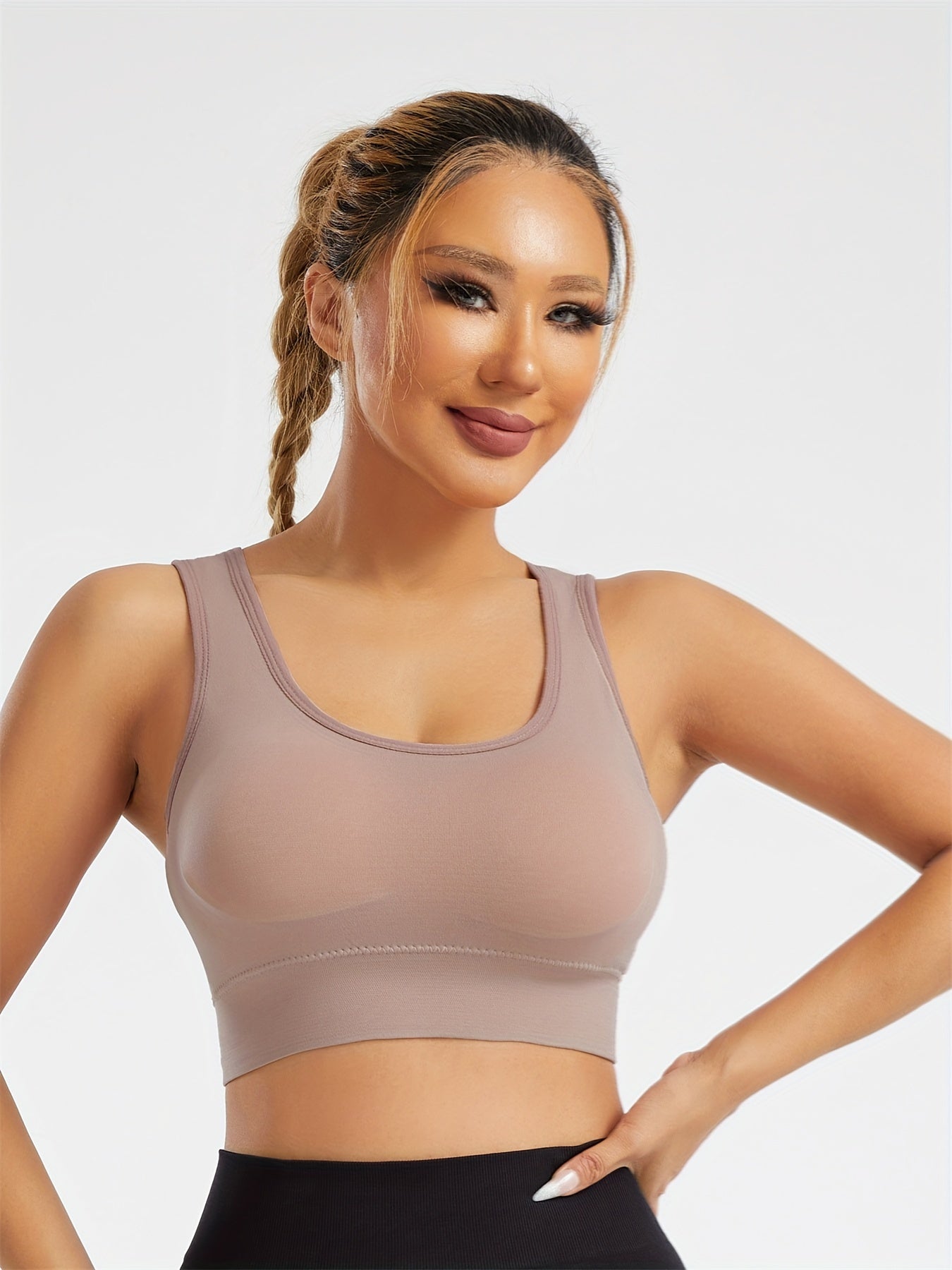High-Elasticity Comfortable Soft Backless Cutout Sports Bra - Moisture-Wicking Activewear