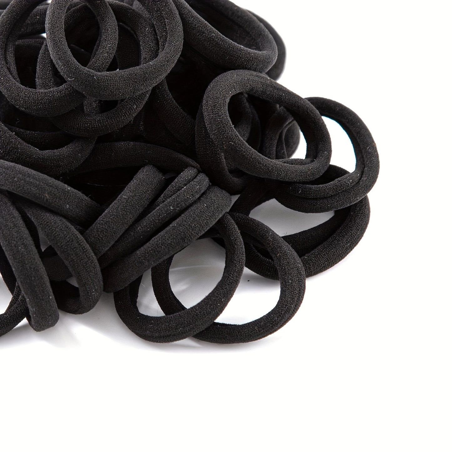 50 Pieces of Quality Black Headband, Seamless Headband, Elastic Ponytail Fixator, Without Damaging Thick Hair