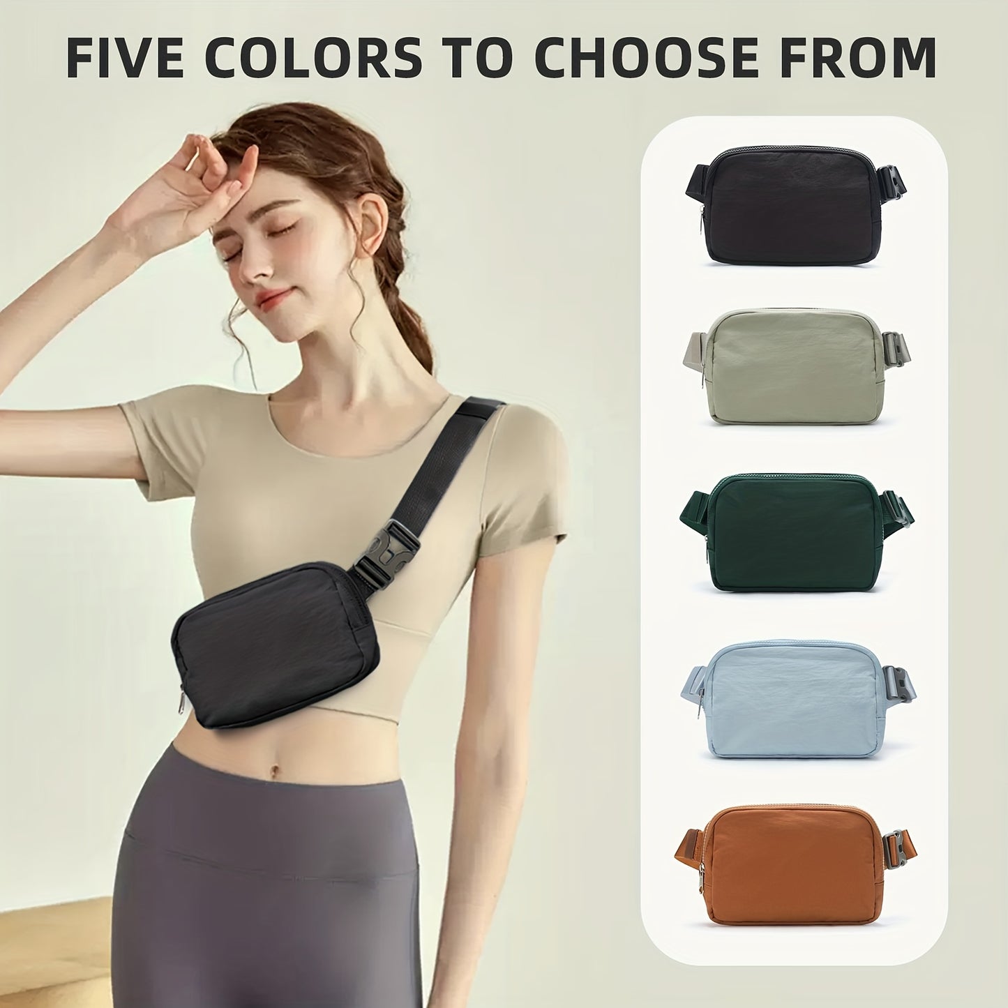 Minimalist Square Crossbody Bag, Solid Color Chest Bag With Release Buckle, Versatile Fancy Pack Bum Bag Fanny Pack, travel bag, latest design