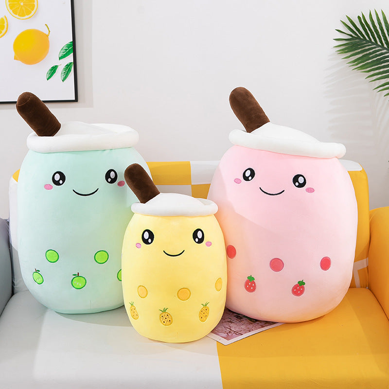 Cute Plush Pillow Cushion for Home Decor - Fruit, Milk Tea, Coffee
