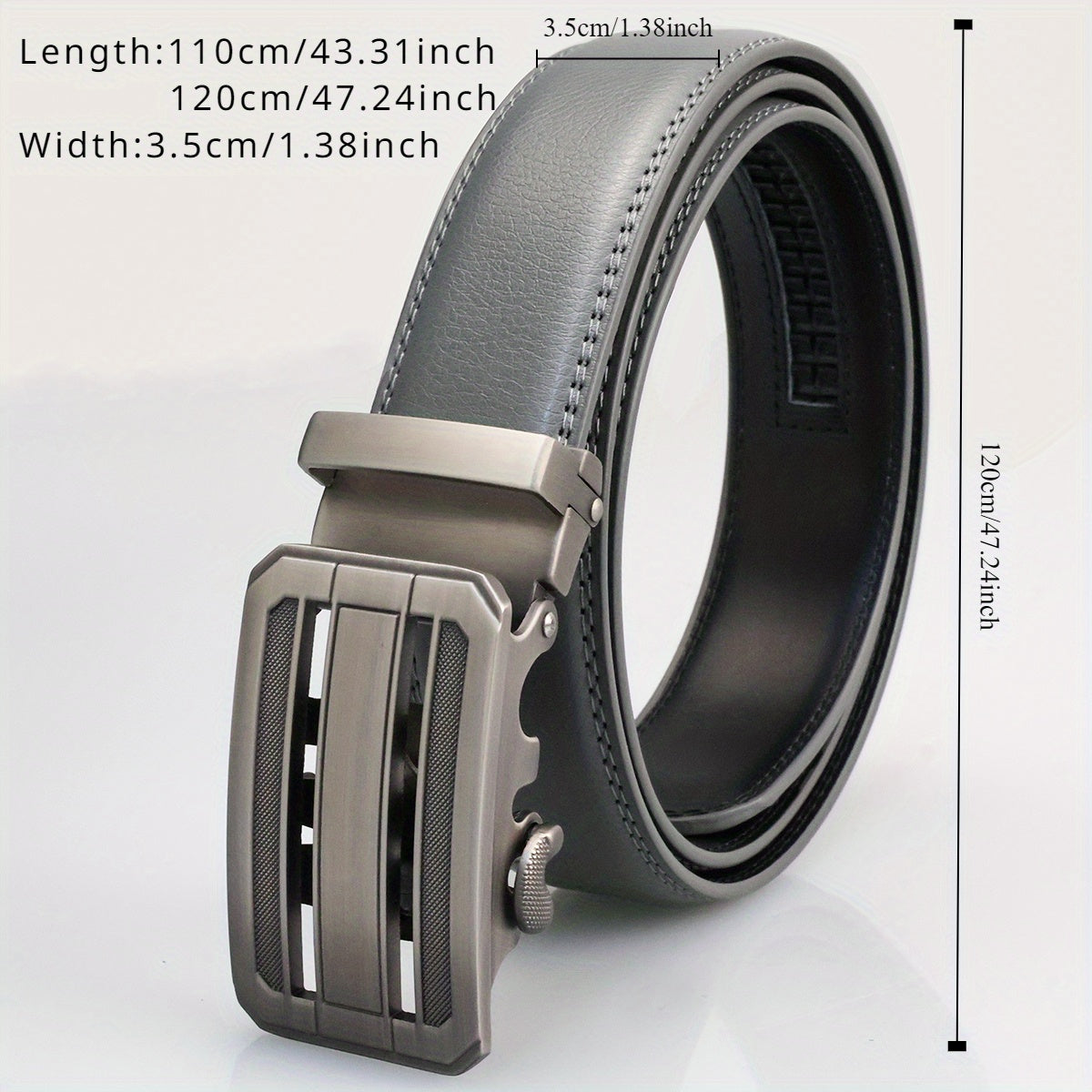 1pc Fashionable Cowhide Belt, Automatic Buckle, All-match, Formal Style, For Men Daily Life Leisure Time Party Festival Work Business Formal Occasions