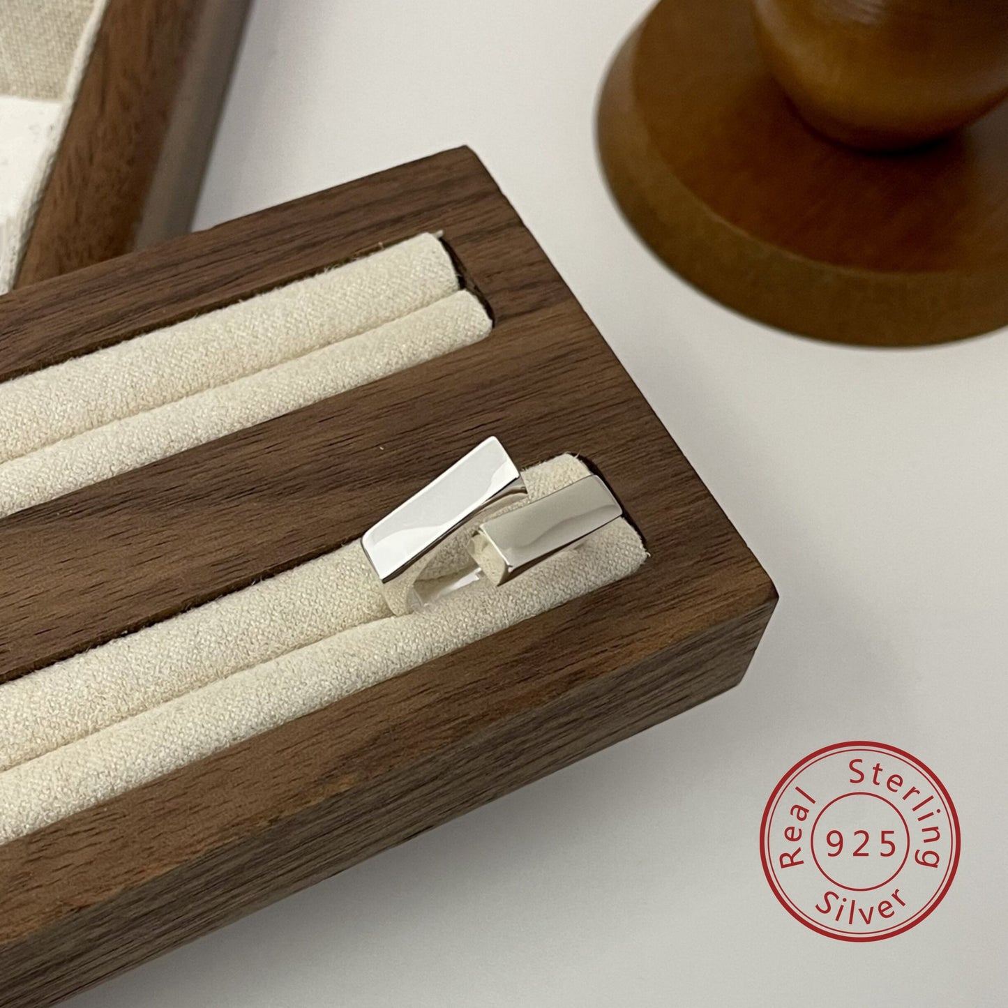 925 Silver Geometric Adjustable Ring: Stylish, Versatile, Unisex