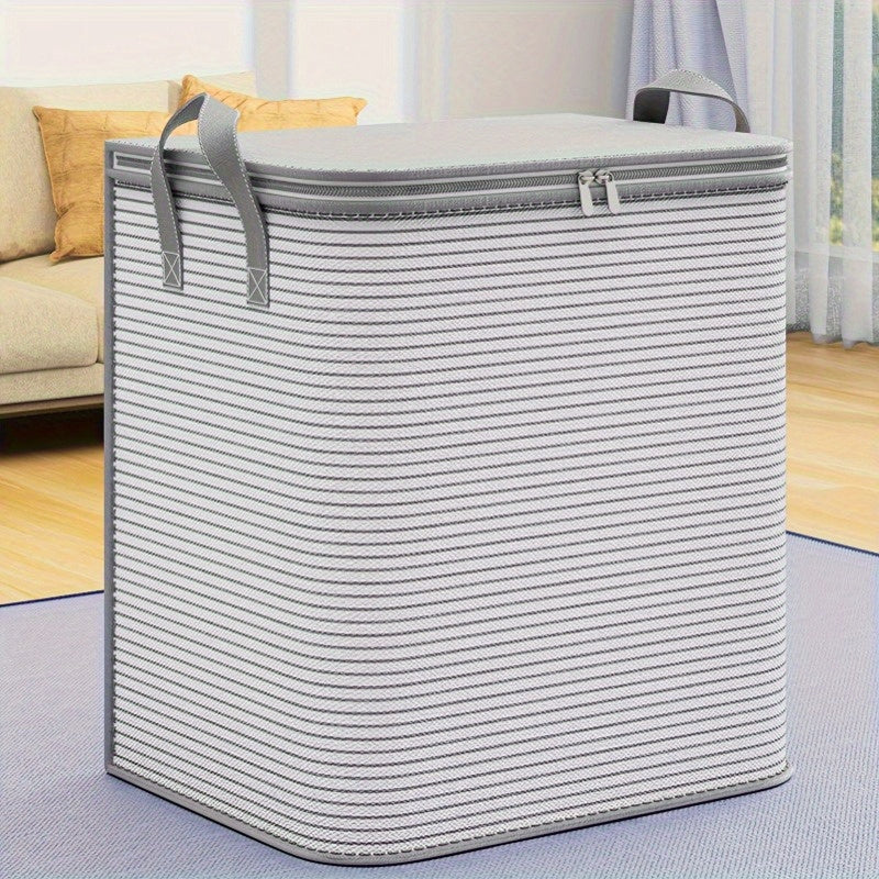 1pc Large Capacity Extra Large Foldable Storage Bag for Clothes, Blankets, Comforters, Durable Handles, Portable Closet Organizer