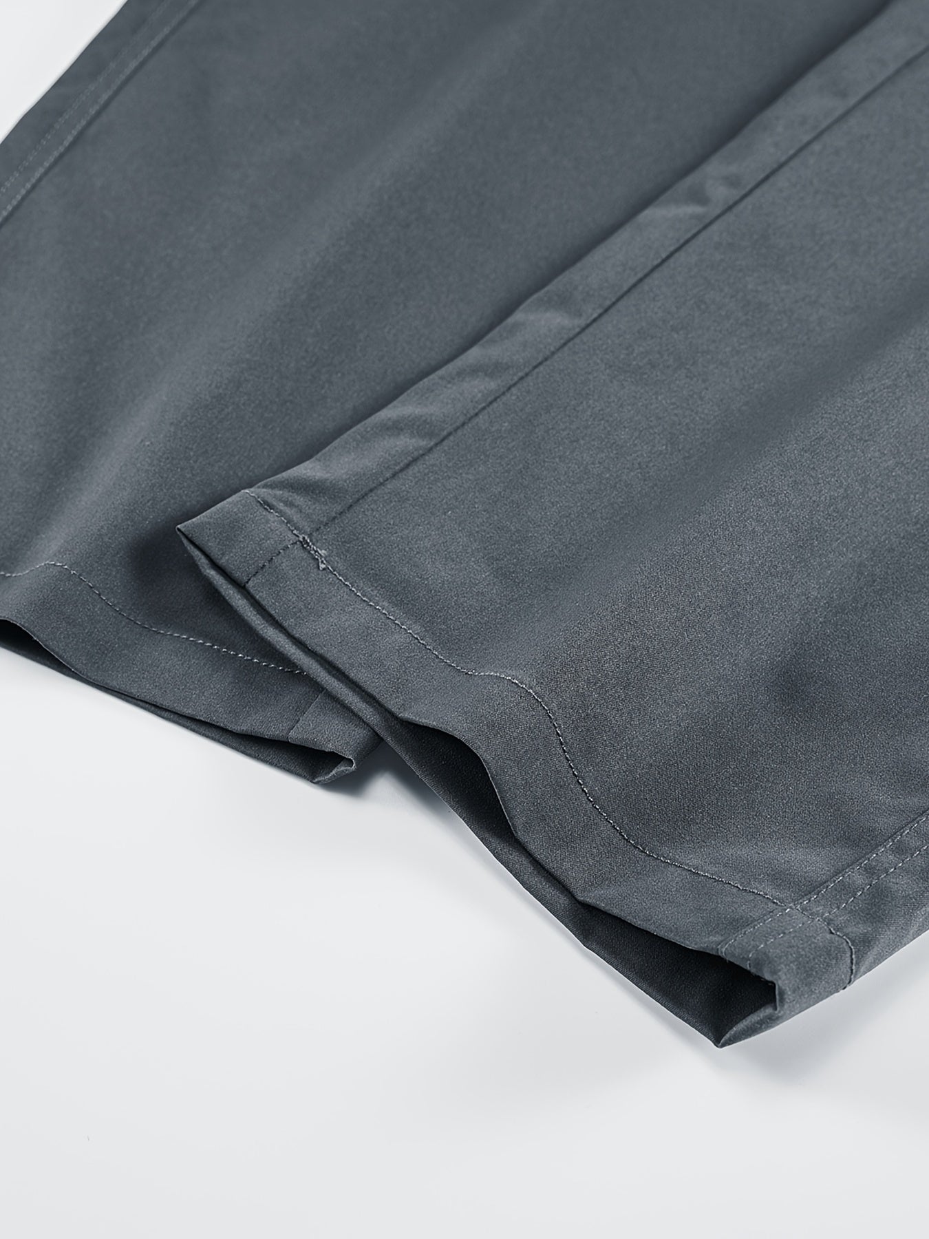 New Men's Spring/Fall Polyester Cargo Pants - Solid Color Regular Fit Woven Trousers with Multiple Pockets for Hiking & Daily Casual Wear - Non-Stretch Fabric, 100% Polyester Composition - Placket Closure