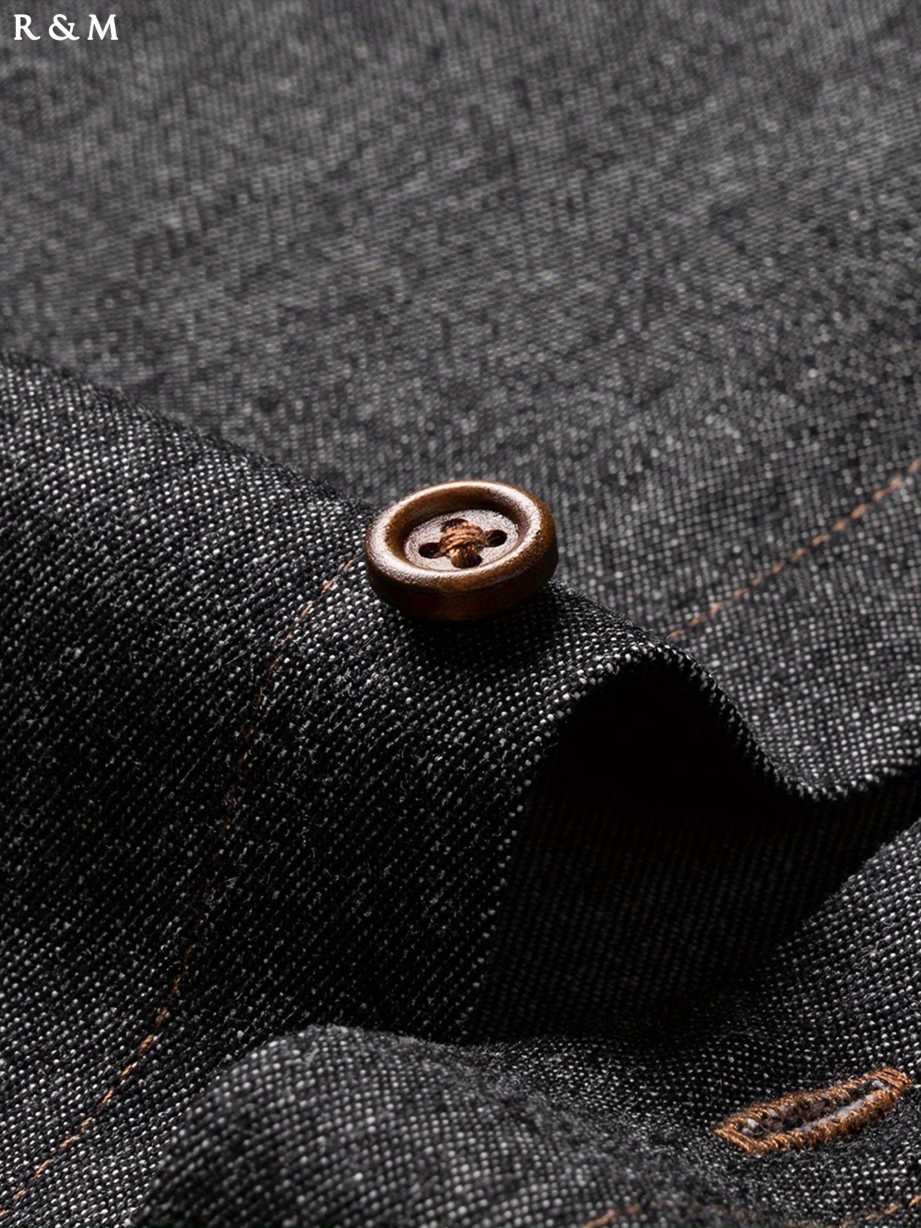ROMON Men's 100% Cotton Color Blocking Splicing Long Sleeve Shirt For Winter And Fall, Casual Retro Denim Shirt As Gift