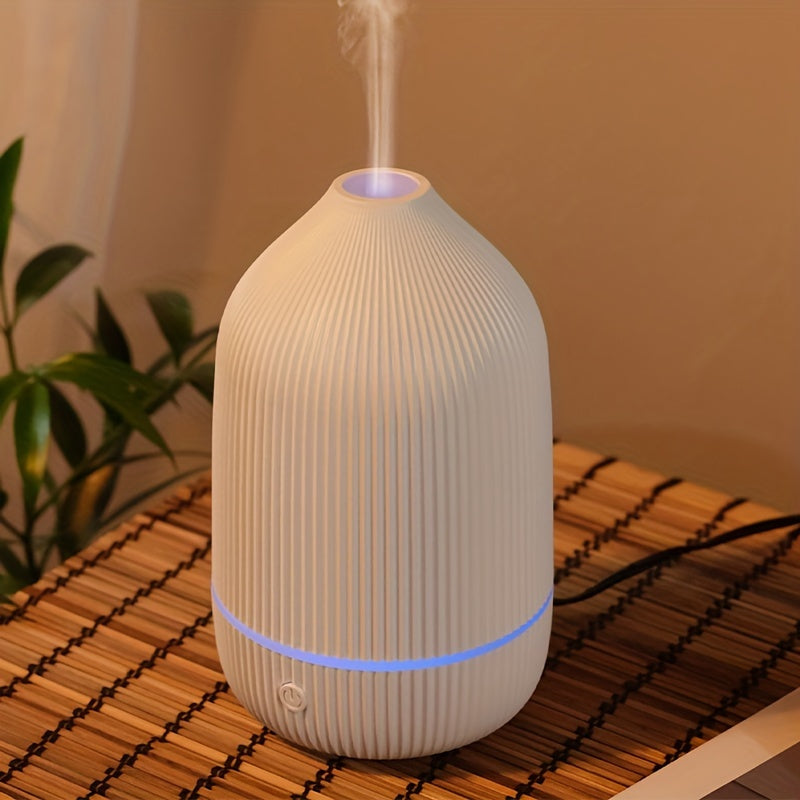 1pc Soundwave technology Cool Mist Humidifier & Aroma Diffuser - USB Powered, Portable Air Purifier for Home, Office, and Car - Ideal for Bedroom, Living Room, and Travel - White