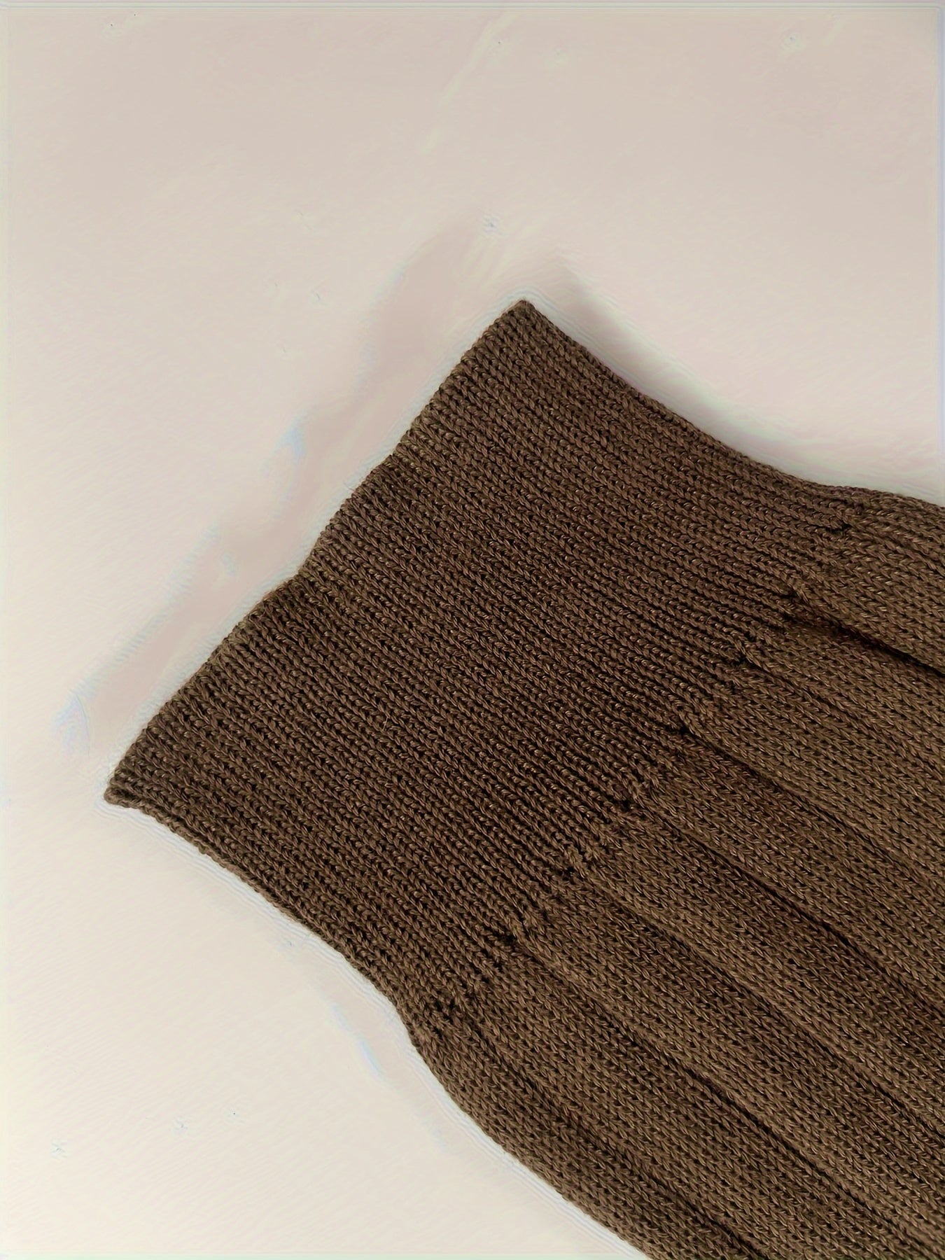 European And American Fashion Men's Simple Caramel Color Long-sleeved Button-down Polo Shirt Konno Toki