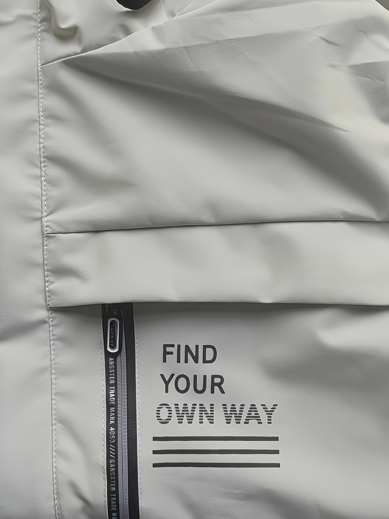 Men's Waterproof Hooded Jacket - Casual Outdoor Windbreaker with Zipper Pockets, Machine Washable