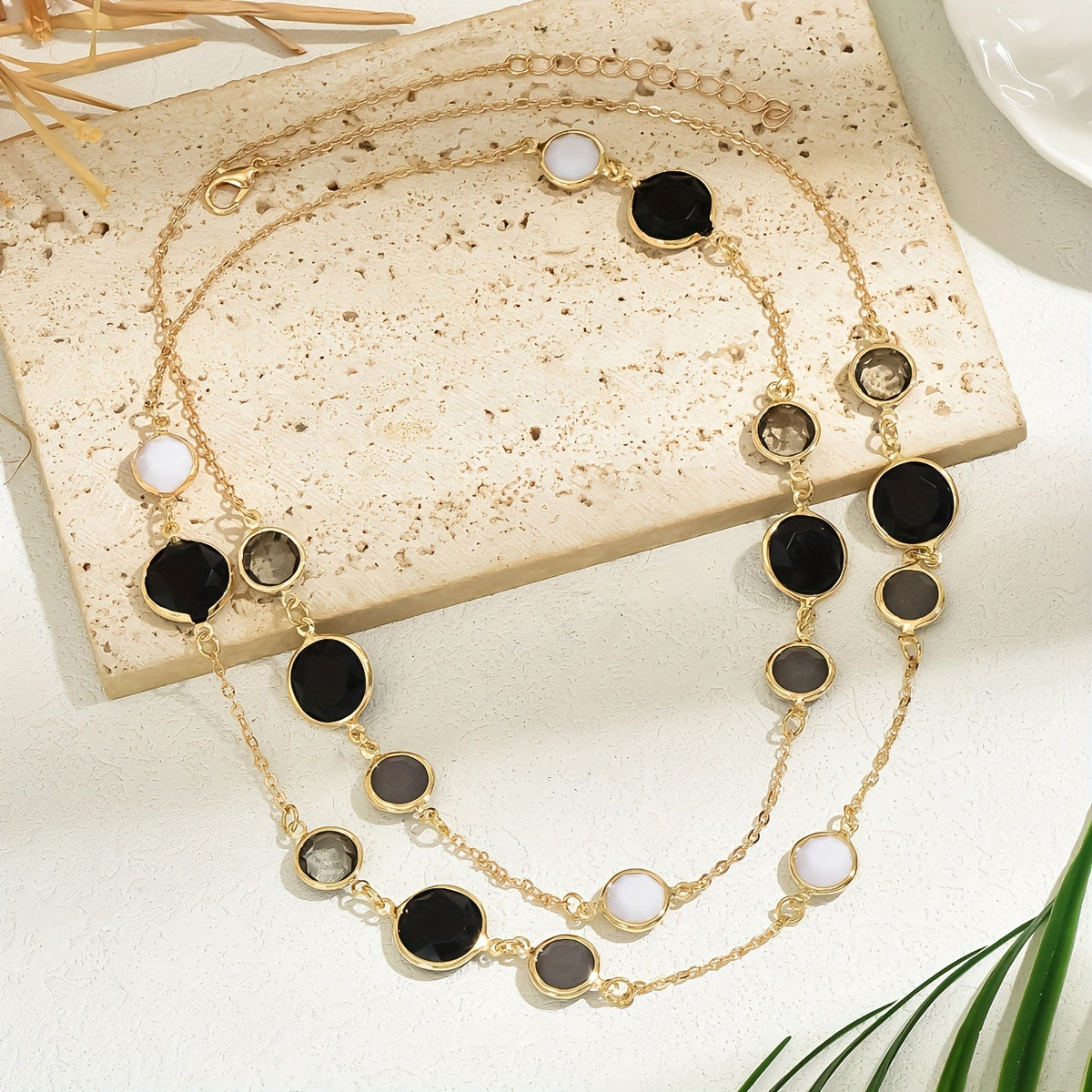Elegant Multicolored Beaded Long Necklace for Women