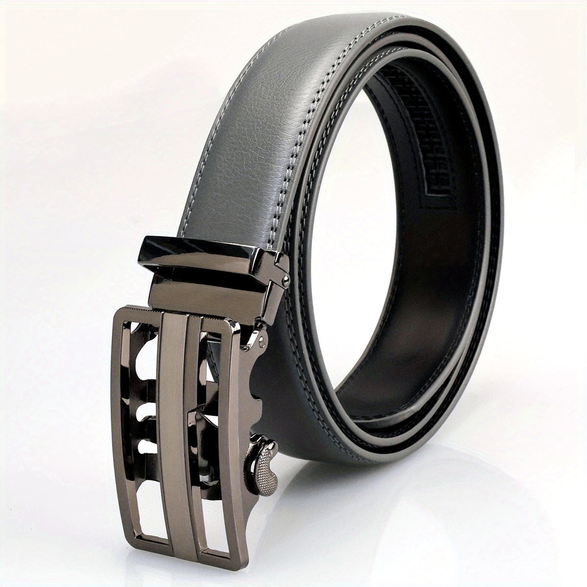 1pc Fashionable Cowhide Belt, Automatic Buckle, All-match, Formal Style, For Men Daily Life Leisure Time Party Festival Work Business Formal Occasions