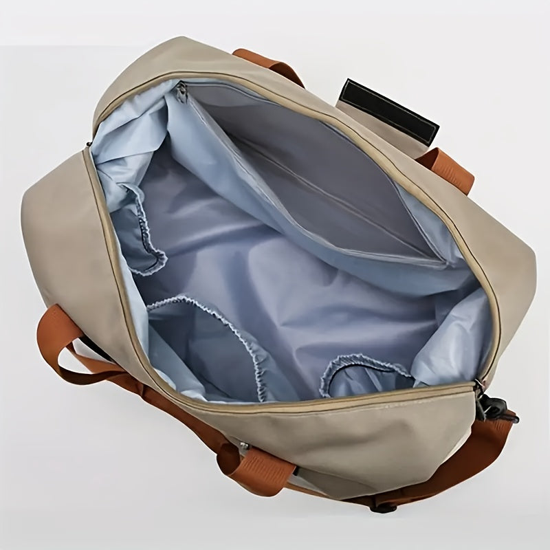 Large Capacity Travel Duffel Bag, Lightweight, Zipper Closure, Shoulder Strap