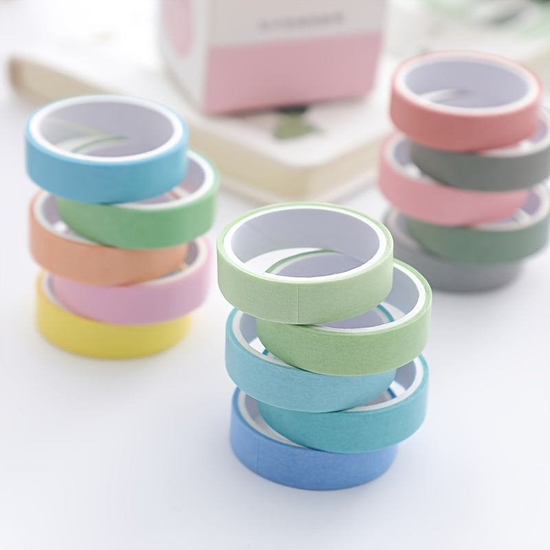 Imoda 5 Rolls Thin Wahi Tape Set Decorative Masking Tape For Journaling, DIY, Crafts, Scrapbooking 10mm (0.4 Inch) Wide 2 Meters Long Crafts
