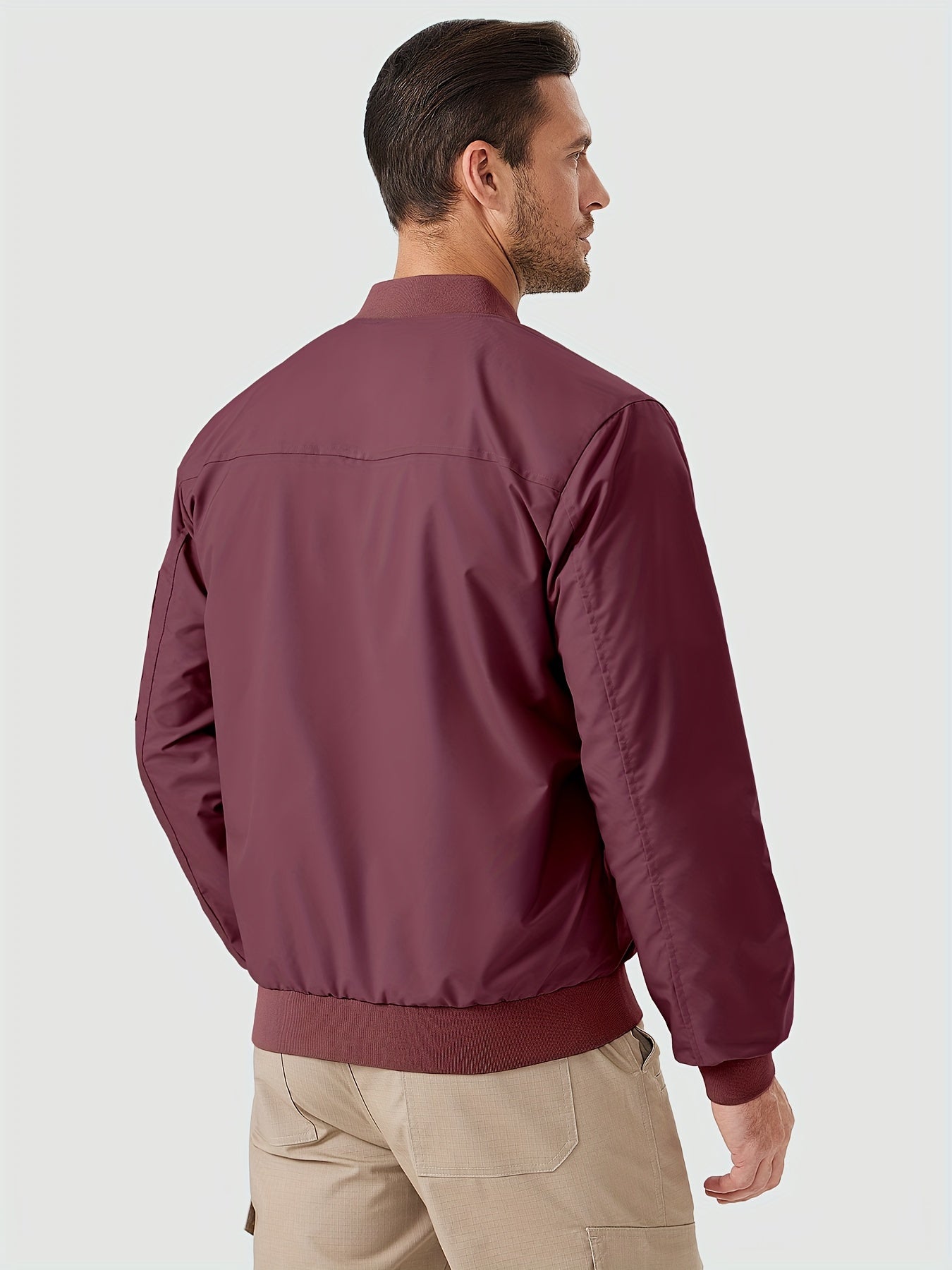 Men's Bomber Lightweight Casual Jacket With Pockets