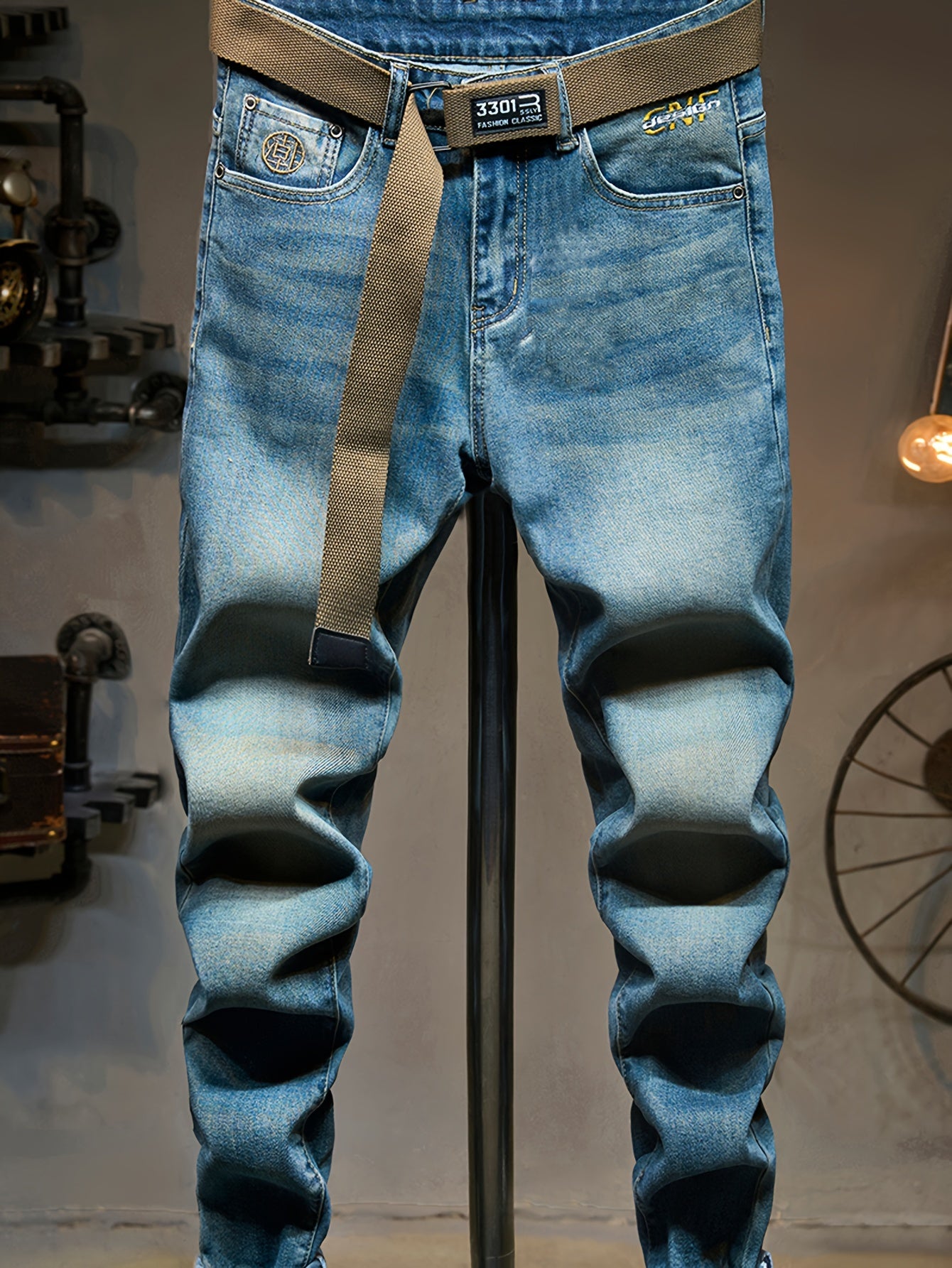 Men's Skinny Jeans, High Stretch Denim Pants - Chic Street Style