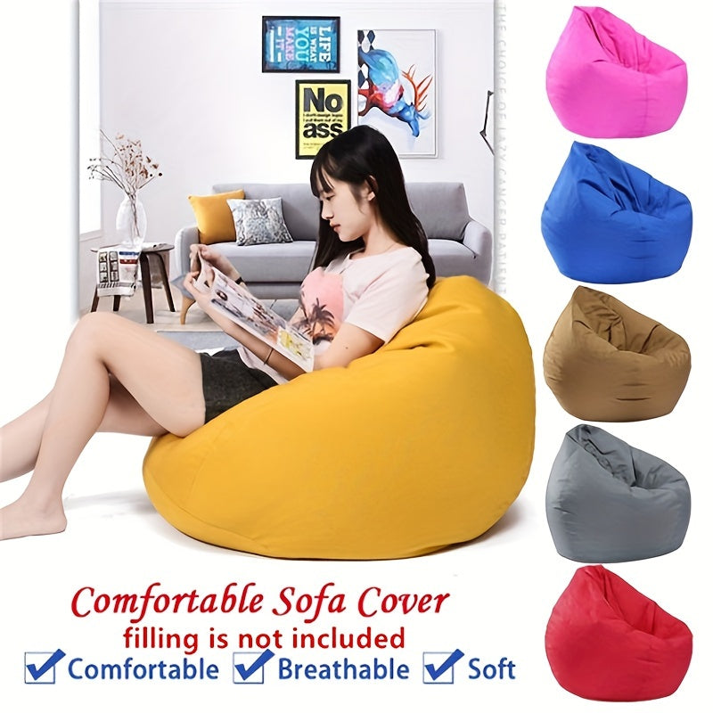 Bean Bag For Adults(No Filling), Washable Ultra Soft Zipper, For Dorm Bedroom Living Room Home Indoor Outdoor Decor