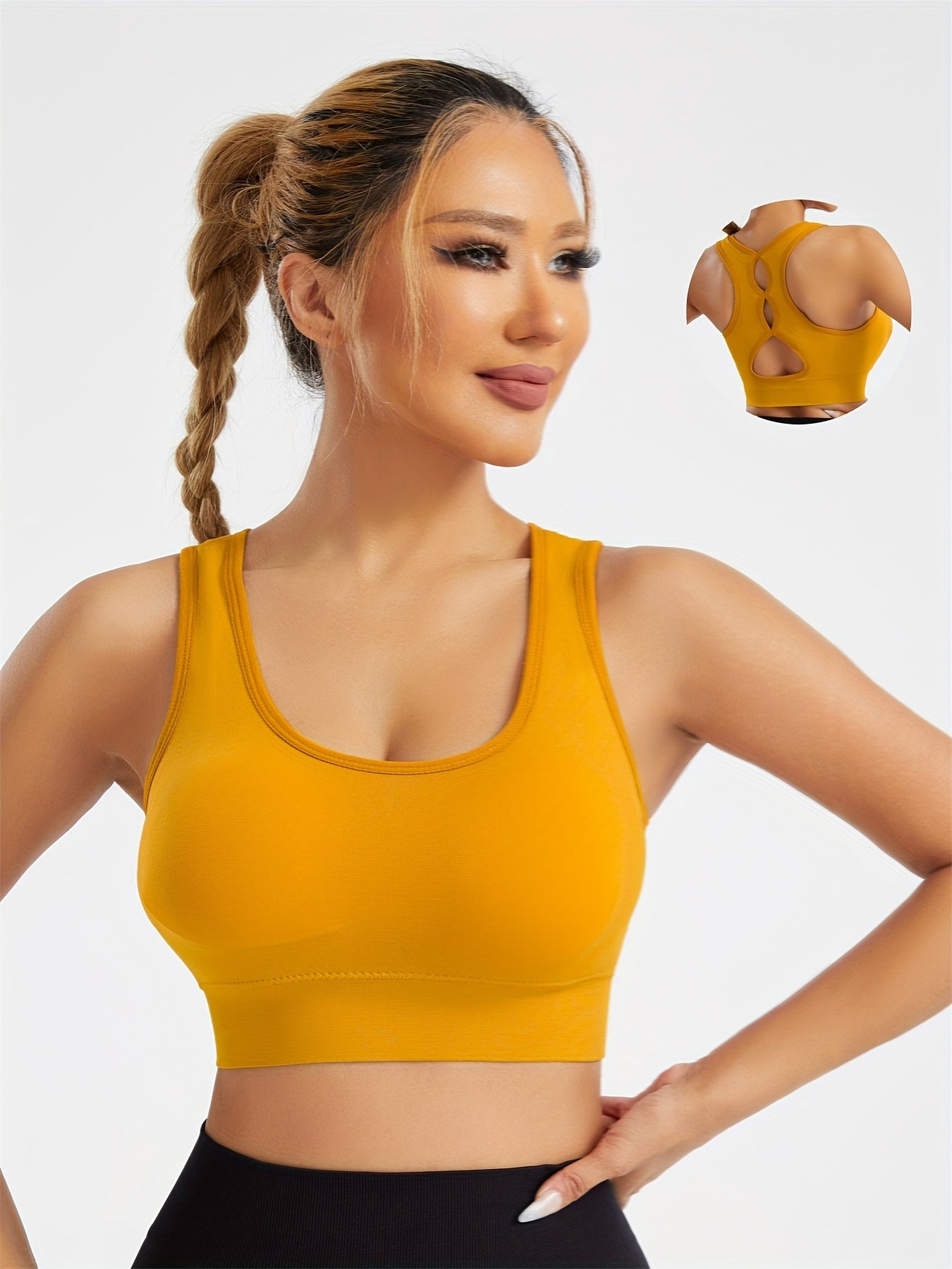 High-Elasticity Comfortable Soft Backless Cutout Sports Bra - Moisture-Wicking Activewear