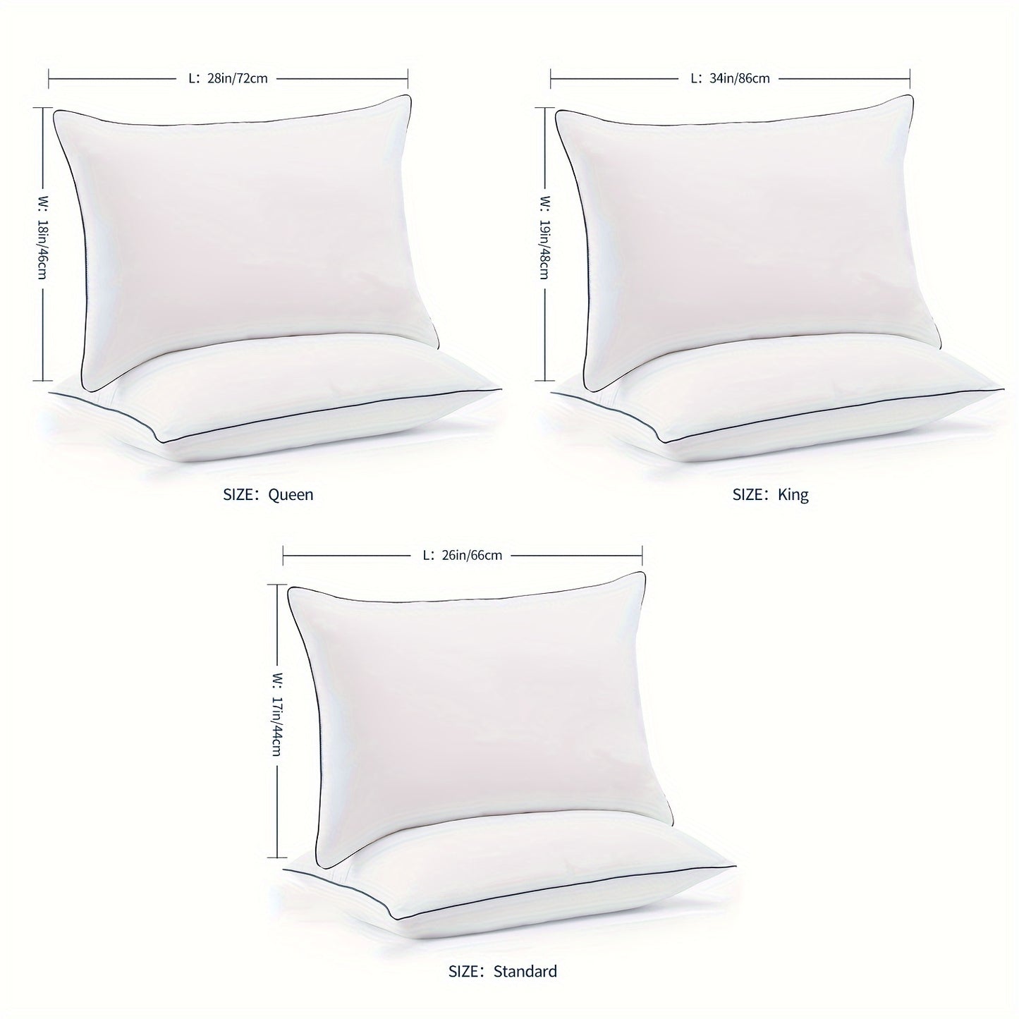 Cooling Bed Pillows For Sleeping, Luxury Hotel Quality 3D Microfiber Filling With Breathable Cover For Side Back And Stomach Sleepers, Queen