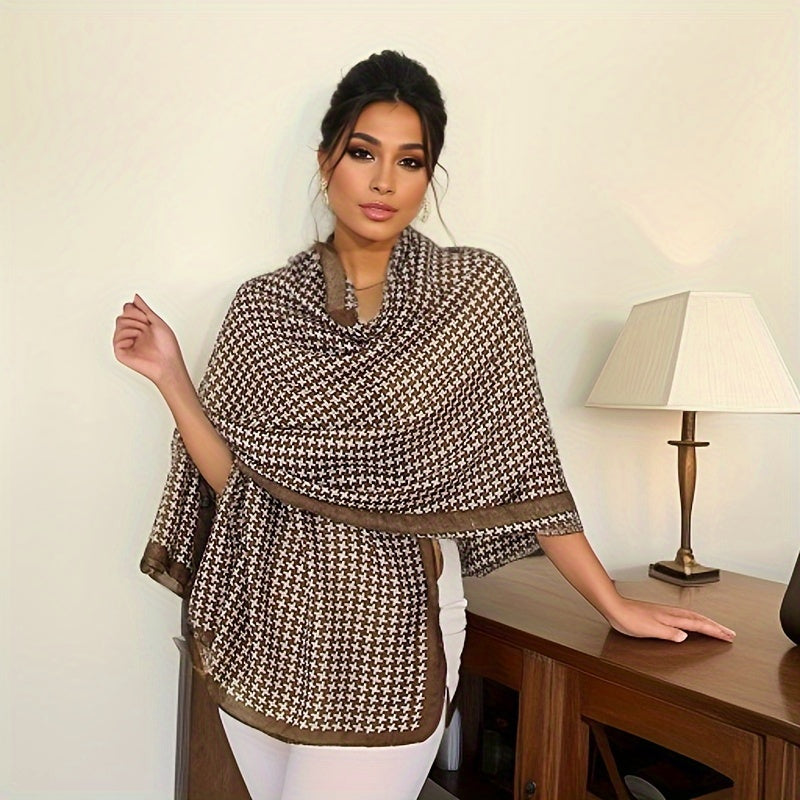 Elegant Versatile Women's Scarf, Warm Shawl For Spring, Autumn, And Winter, Ideal For Office, Air-Conditioned Spaces And Lunch Breaks, Stylish Versatile Wrap
