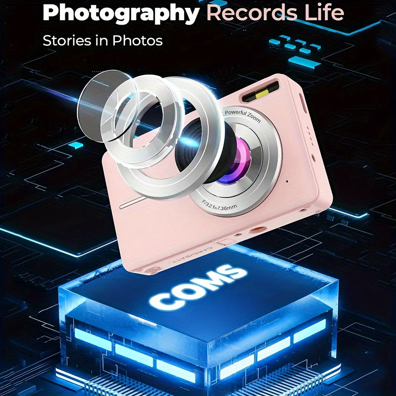 Best Price KONPCOIU 44MP Digital Point and Shoot Camera with 16x Zoom, FHD 1080p Video, Anti-Shake for Kids, Teens, Students, Seniors