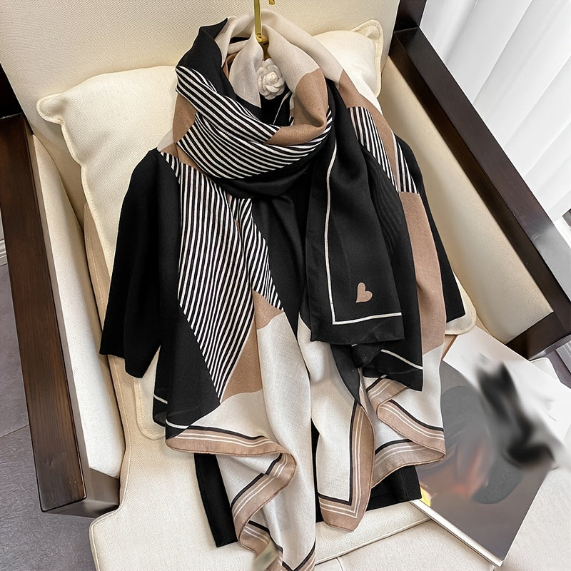 Like Silk Feel Scarf For Women Winter Warm Scarf Shawl Neckerchief Lightweight Shawl Wrap