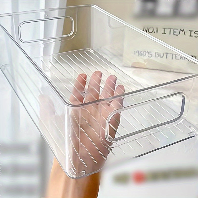 1pc Transparent Acrylic Desktop Storage Box: Portable Organizer for Cosmetics, Stationery, and Sundries