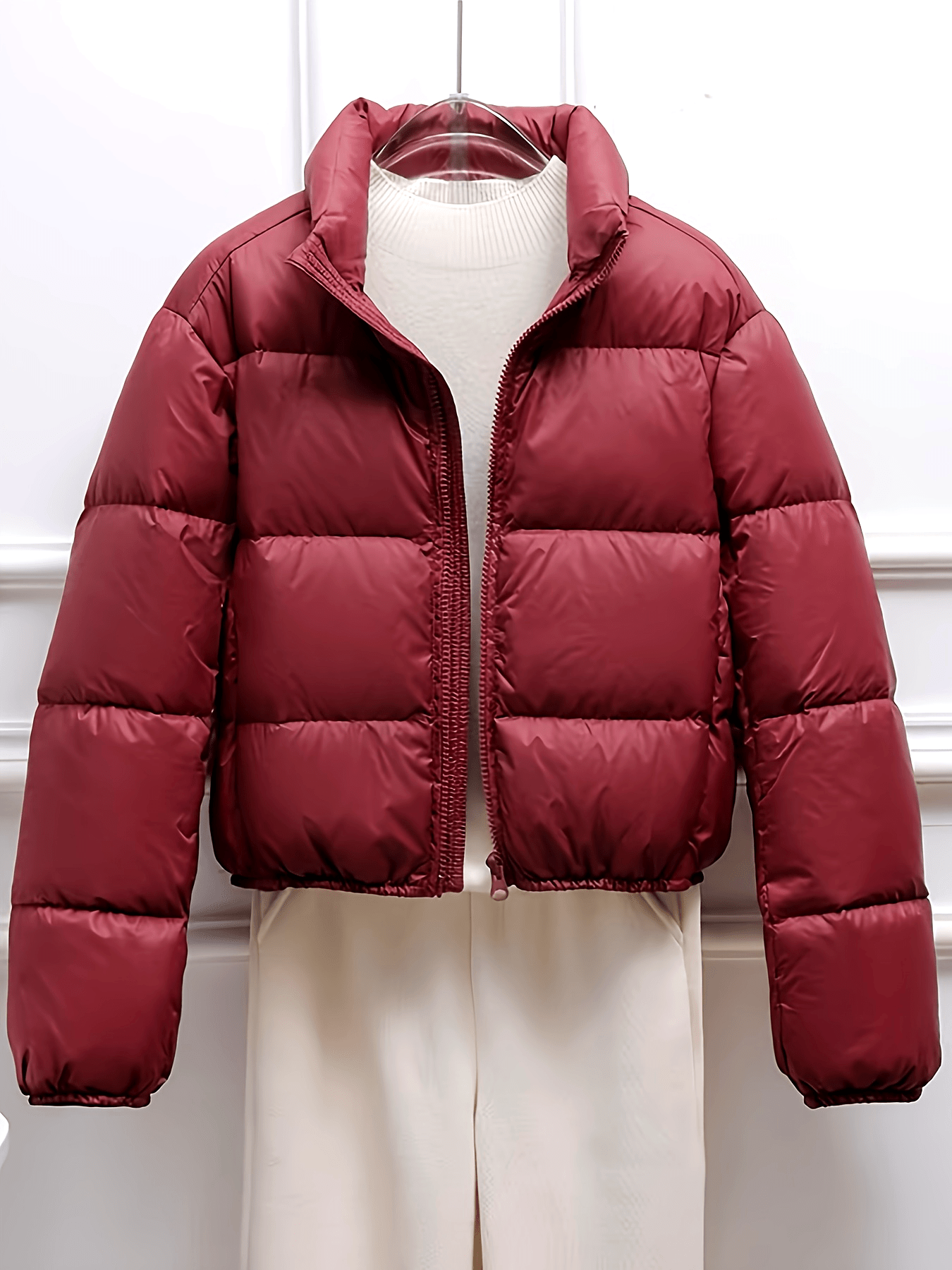 Kendou Wind 2024 Short Stand Collar Down Quilted Puffer Jacket Women Short Thicker Small Warm Stand Collar Winter Coat Fashion