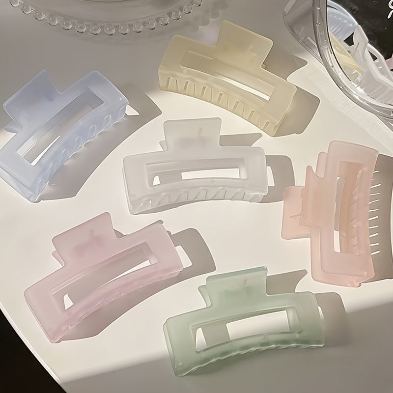 6pcs Set Cute Hair Claw Clips - Non-Slip, Matte Finish for Women