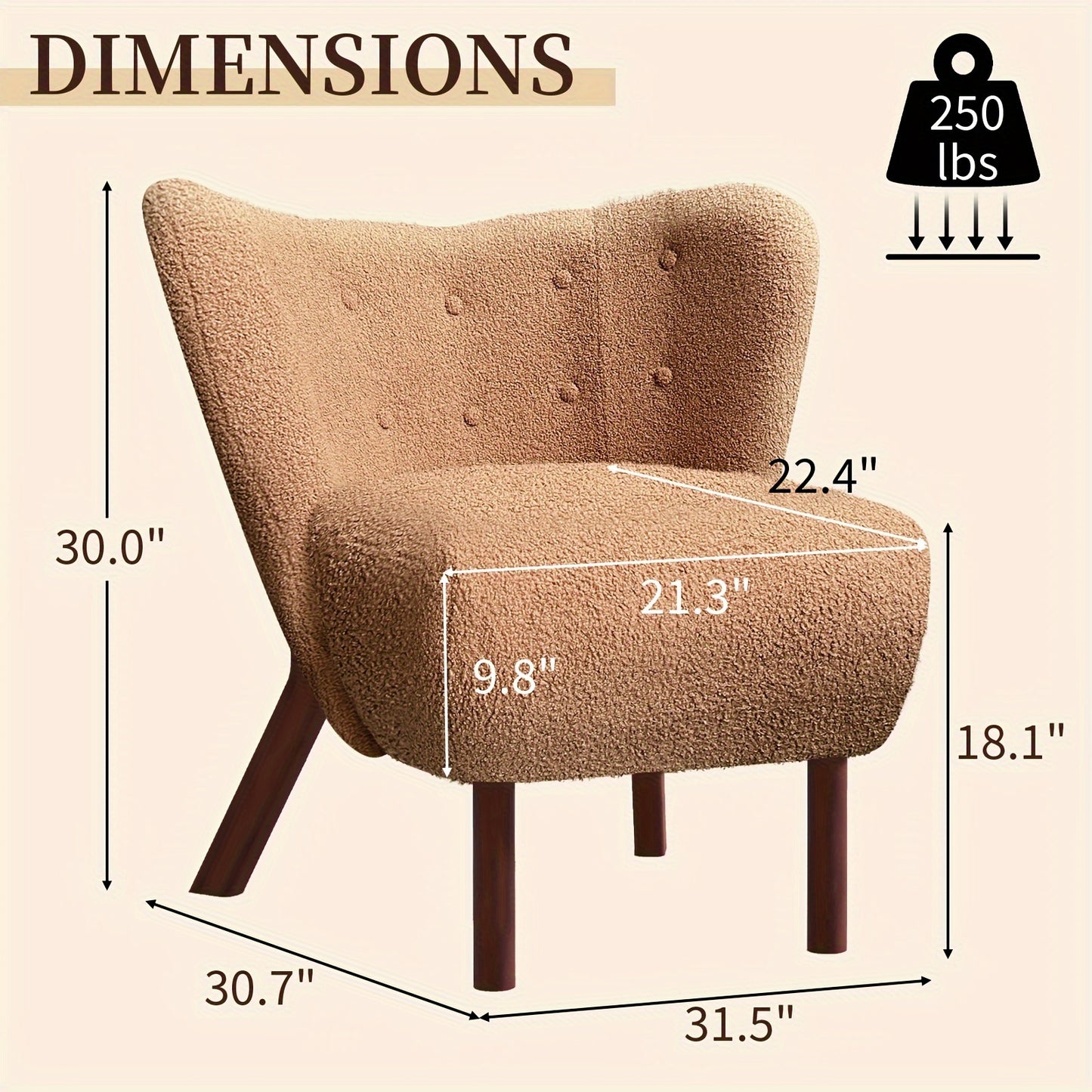Modern Round Lounge Chair With Backrest Lounge Upholstery Chair, Use Bedroom, Dining Room, Reading Room Single Sofa Chair