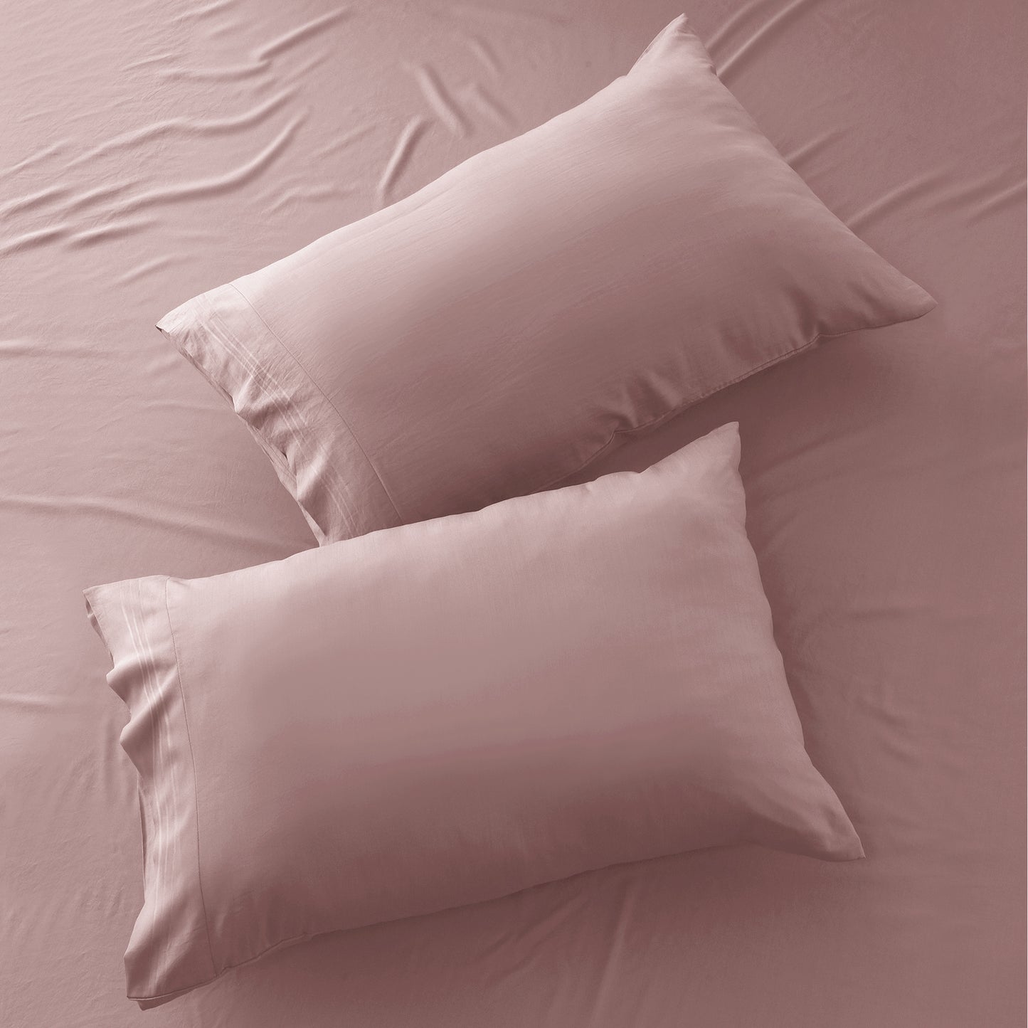 Lux Decor 6 Pieces Solid Bed Sheets Set - Modern Soft Comfortable Bedding Set, Hotel Luxury Cooling Sheets & Embroidered Pillowcases Without Filler - 16" deep Pocket, Breathable, Bedding Essentials