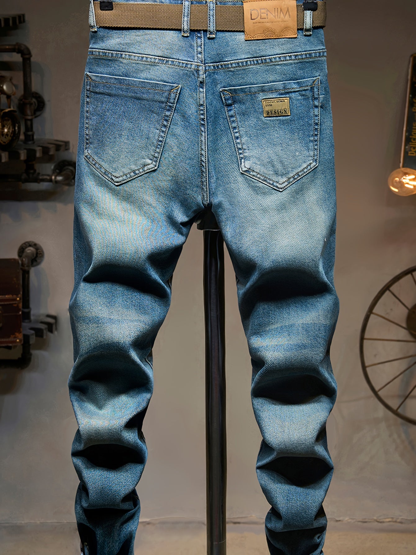 Men's Skinny Jeans, High Stretch Denim Pants - Chic Street Style