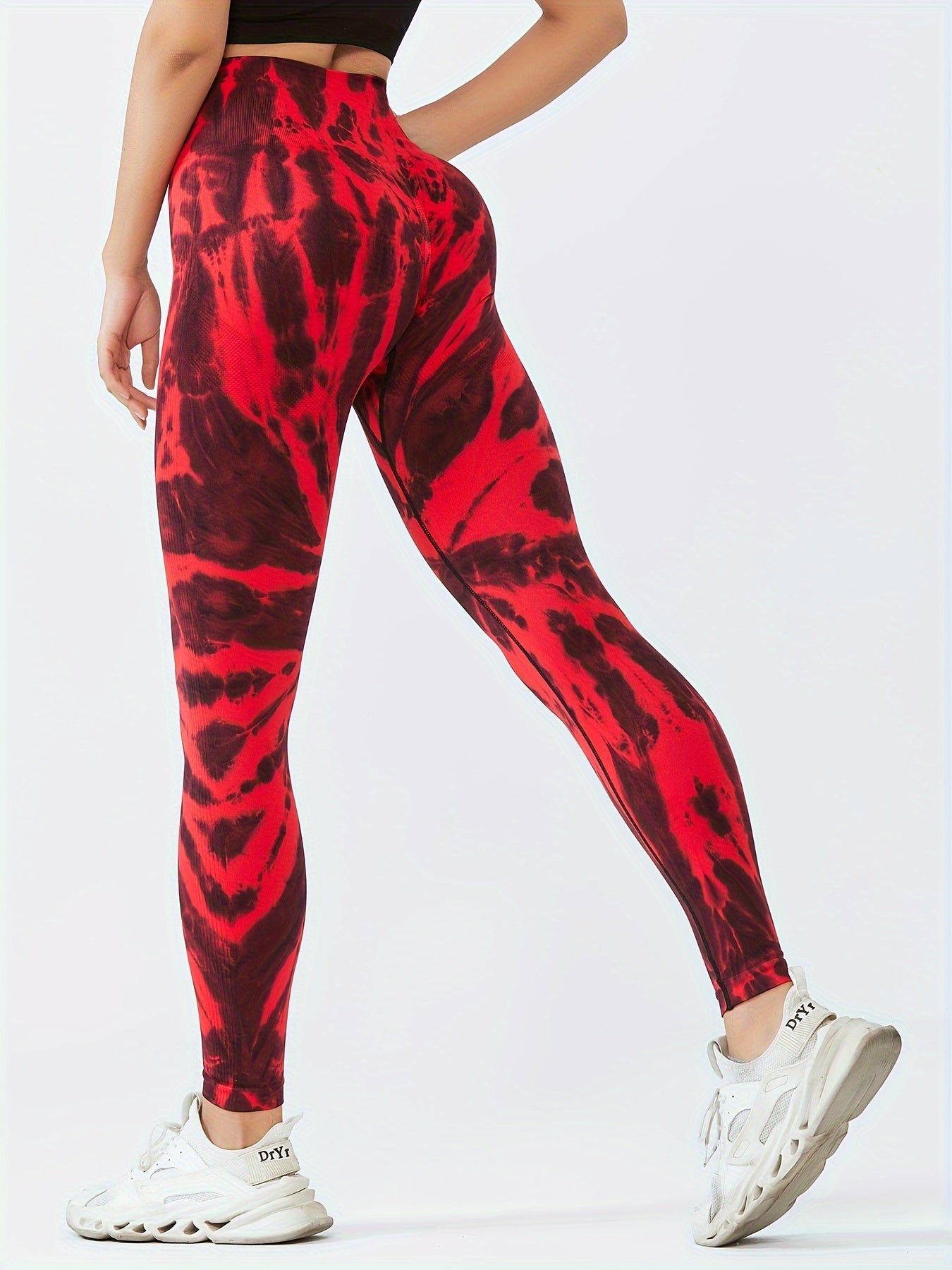 Tie-Dye High-Waisted Butt Lifting Yoga Pants for Women