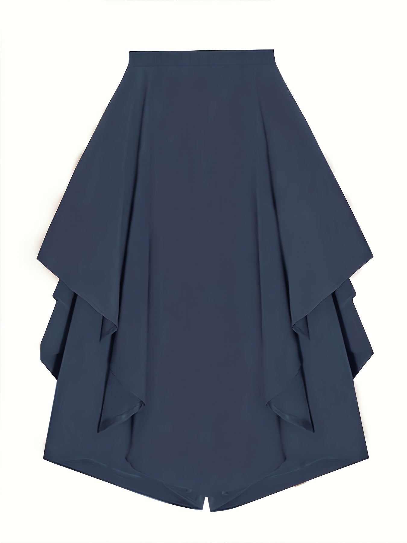Asymmetrical Hem High Waist Skirt, Elegant Loose Skirt For Spring & Summer, Women's Clothing