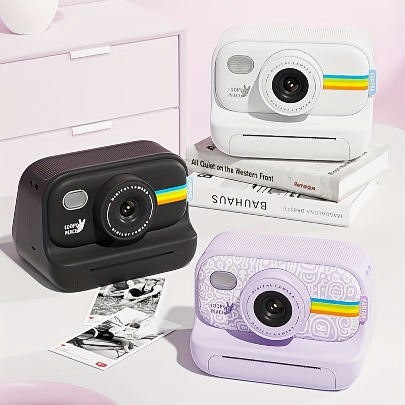 Hot! S9 Instant Print Camera With SD Card Thermal Paper Action Printer Digital Camera Flash Light Instant Printing Camera Photo Paper Camera Perfect Birthday & Christmas Gift