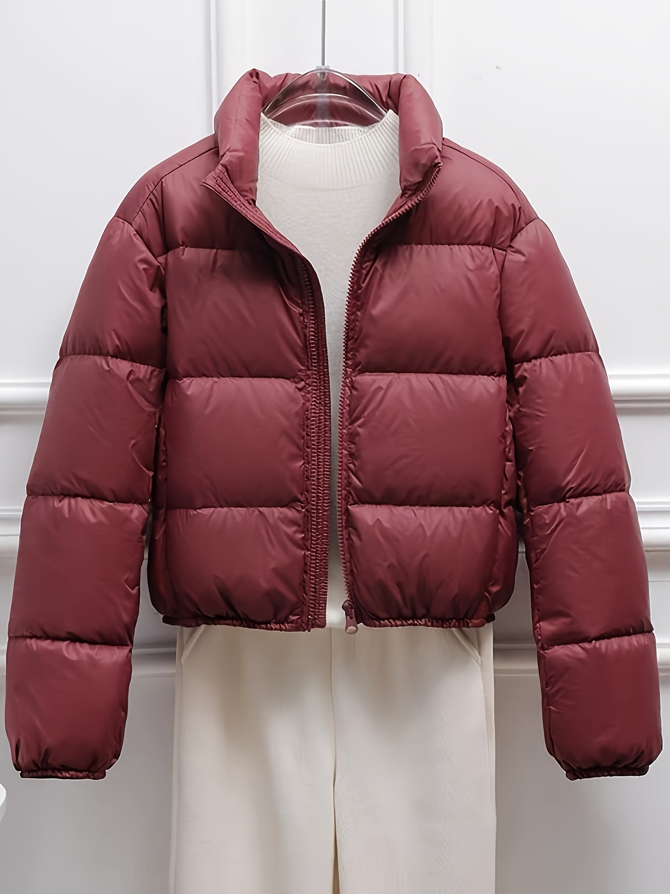 Kendou Wind 2024 Short Stand Collar Down Quilted Puffer Jacket Women Short Thicker Small Warm Stand Collar Winter Coat Fashion