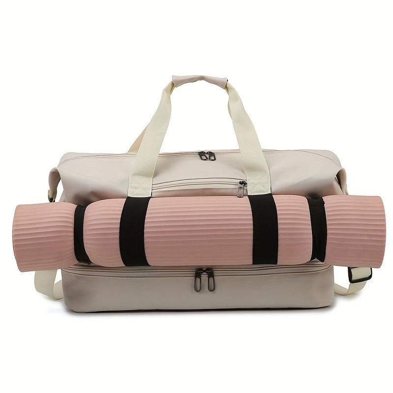Large Capacity Travel Duffel Bag, Lightweight, Zipper Closure, Shoulder Strap