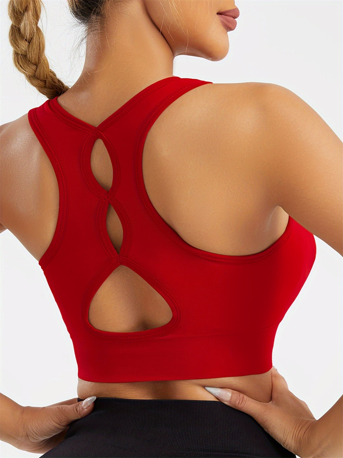 High-Elasticity Comfortable Soft Backless Cutout Sports Bra - Moisture-Wicking Activewear