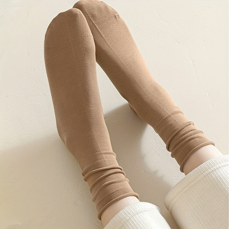 20 Pairs of Women's Fall/Winter High-Quality Melader Color Scheme Daily Wearable Cozy Fashionable Comfortable Rolled Edge Pile Short Socks