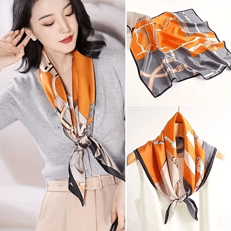 Luxury Look and Feel Scarf For Women, Breathable, Soft, And Comfortable, UV Protection, Windproof, Elegant And Versatile, Square Shawl With Fashionable Design