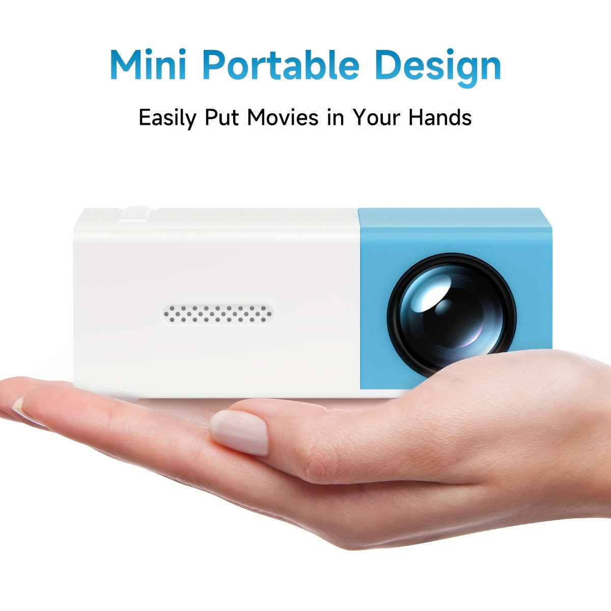 SGV Mini Projector, 2024 Upgraded 2000+ Lumen Brightness 100" Display LED Picture Video Portable Projector For Home Theater Movie & Outdoor Camping, And Office Use Compatible With HDTV, USB, AV Perfermence