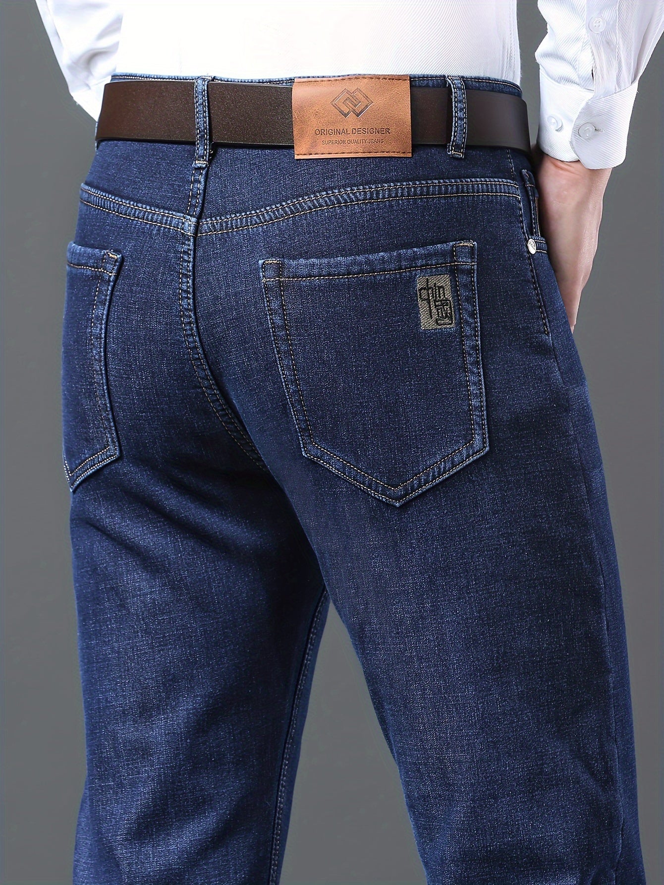 Men's Business Casual Cotton Jeans, Stylish Comfy Versatile Trousers