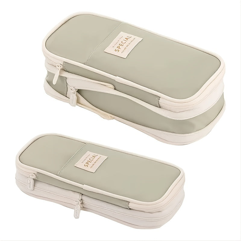 Large Capacity Double-Layer Pencil Case for Students - Multifunctional & Simple, Eid Al-Adha Mubarak