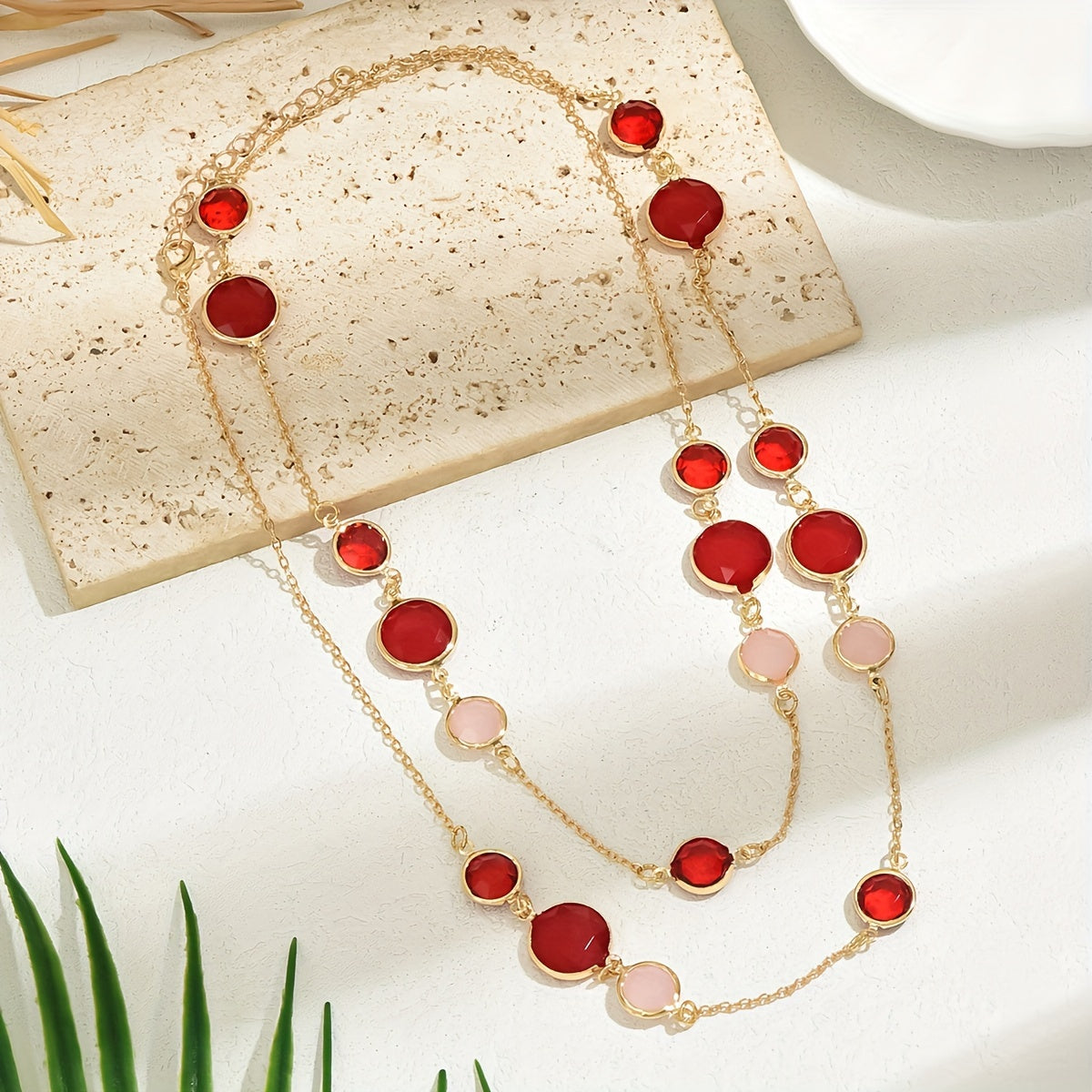 Elegant Multicolored Beaded Long Necklace for Women