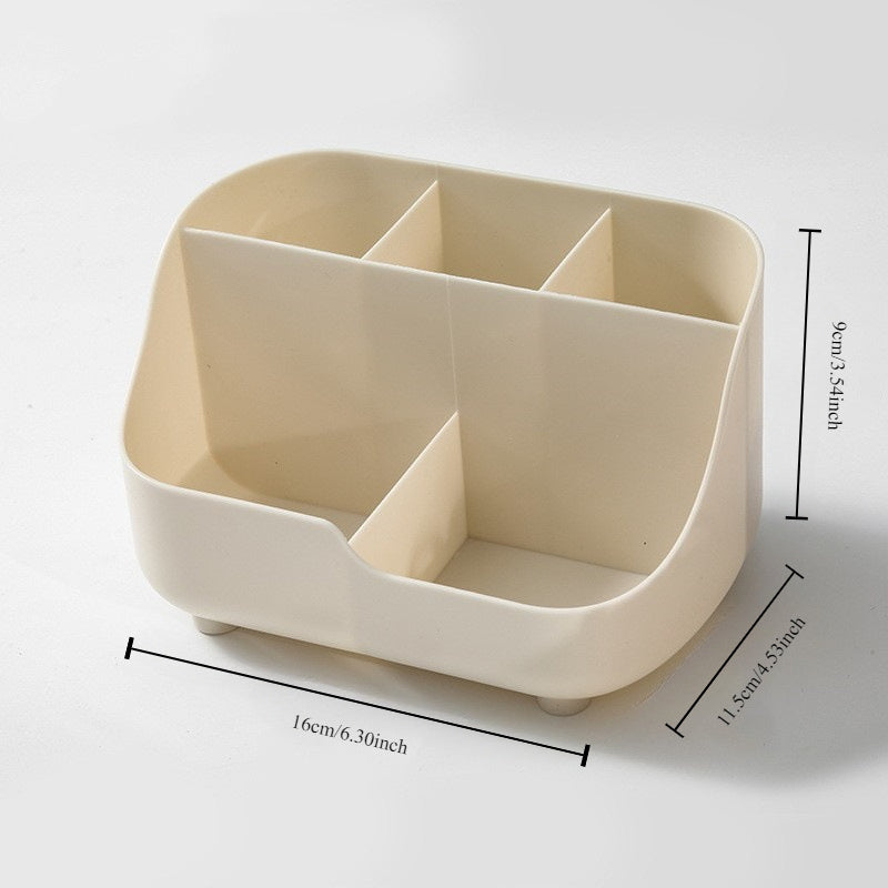 [Hot Selling] Versatile Vanity Organizer for Makeup & Skincare - Portable Plastic Storage Box for Bathroom, Bedroom, Office & Living Room