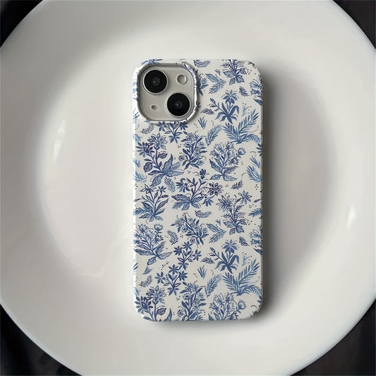 Aesthetic Blue And White Porcelain Case for Iphone 15 14 13 Pro Max 11 12 Mini XR XS Max 7 8 Plus Floral Shockproof Soft Cover