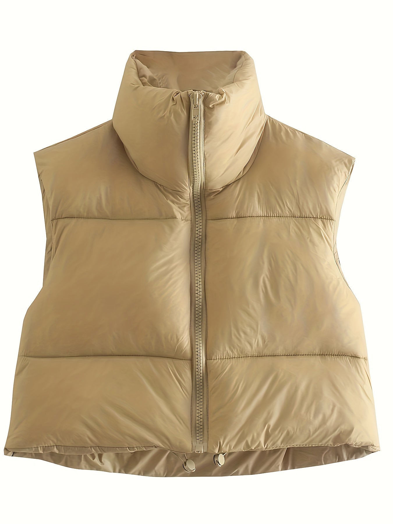 Womens Cropped Puffer Vest Winter Crop Vest Lightweight Sleeveless Warm Outerwear Puffer Jacket Padded Gilet