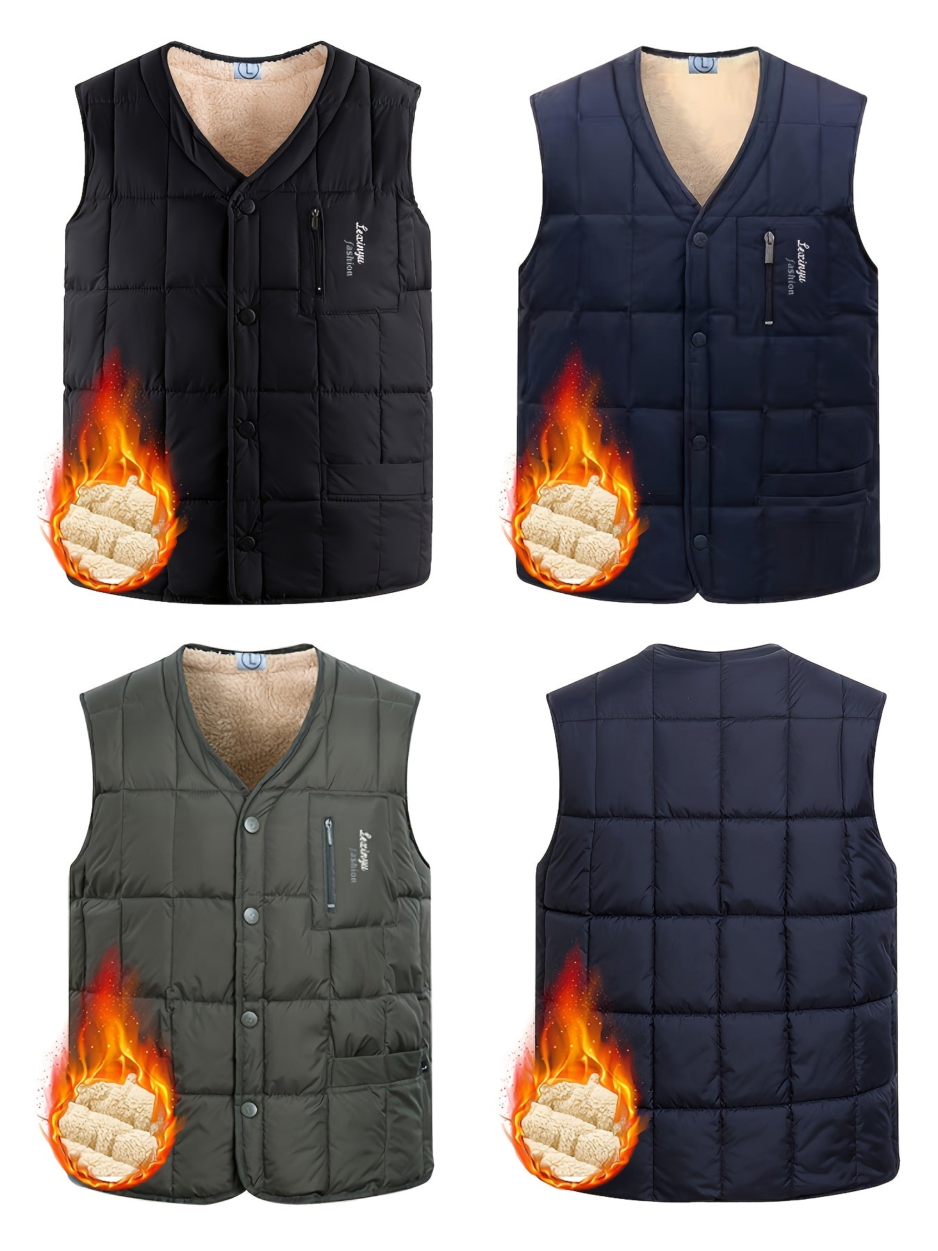 Elson OBM Men'S Warm Vest - 100% Polyester Sleeveless Layering Piece for Outdoor Casual Wear Konno Toki