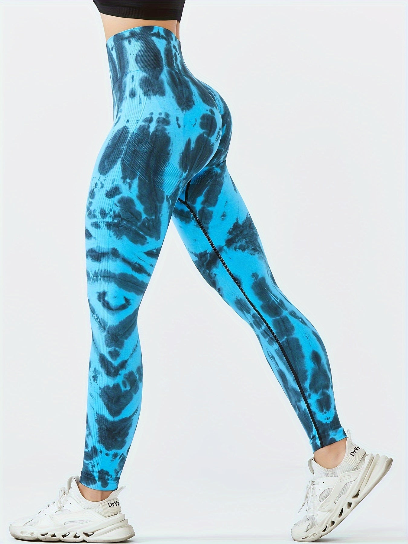 Tie-Dye High-Waisted Butt Lifting Yoga Pants for Women
