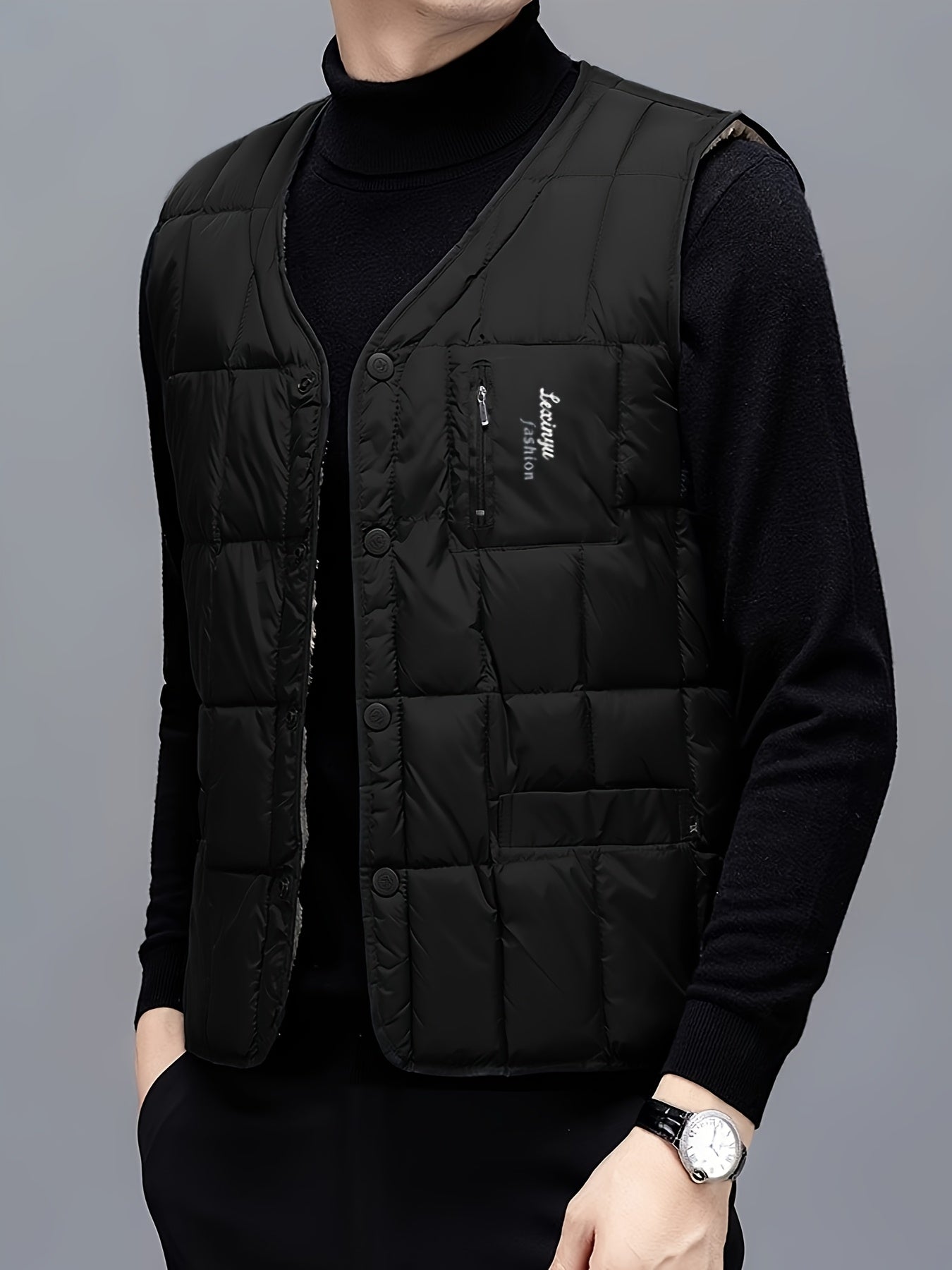 Elson OBM Men'S Warm Vest - 100% Polyester Sleeveless Layering Piece for Outdoor Casual Wear